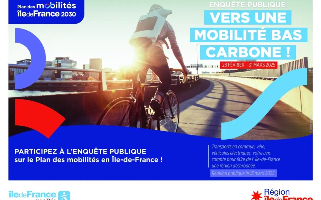 Plan des mobilités en Île-de-France 2030 : en route vers le bas carbone